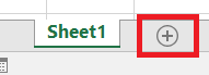 Open a New sheet in one of the workbooks by clicking the + sign at the bottom