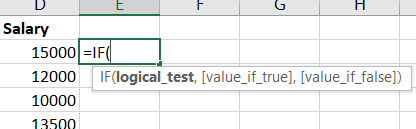 Excel cell with equal signs and the IF function.