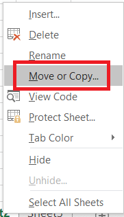 Move and copy option