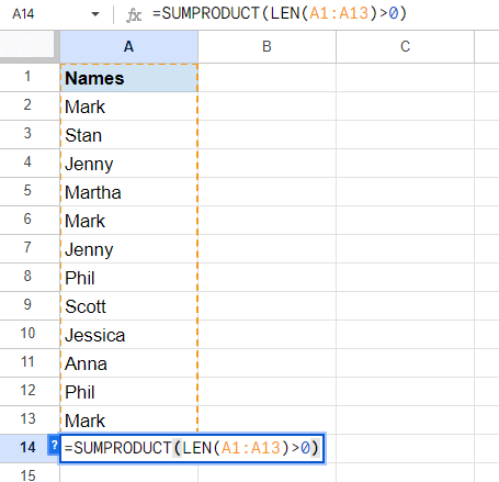 Close the bracket and add >0