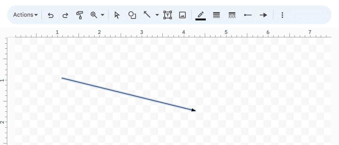 Drawing an arrow line in Google Docs