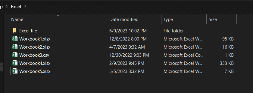 Put all your Excel Files into one folder.