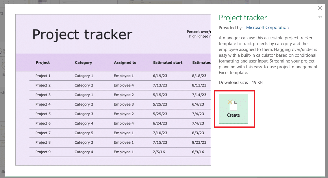 New template workbook.