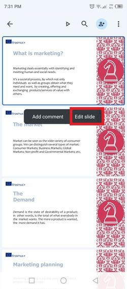 Delete a Slide on Google Slides on mobile