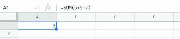 Addition and subtraction in one formula