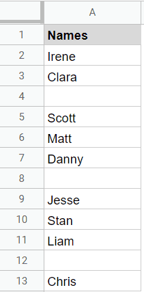 Google Sheets COUNTIF not blank—Dataset in which you want to count cells if not blank