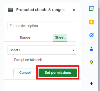 select Set permissions