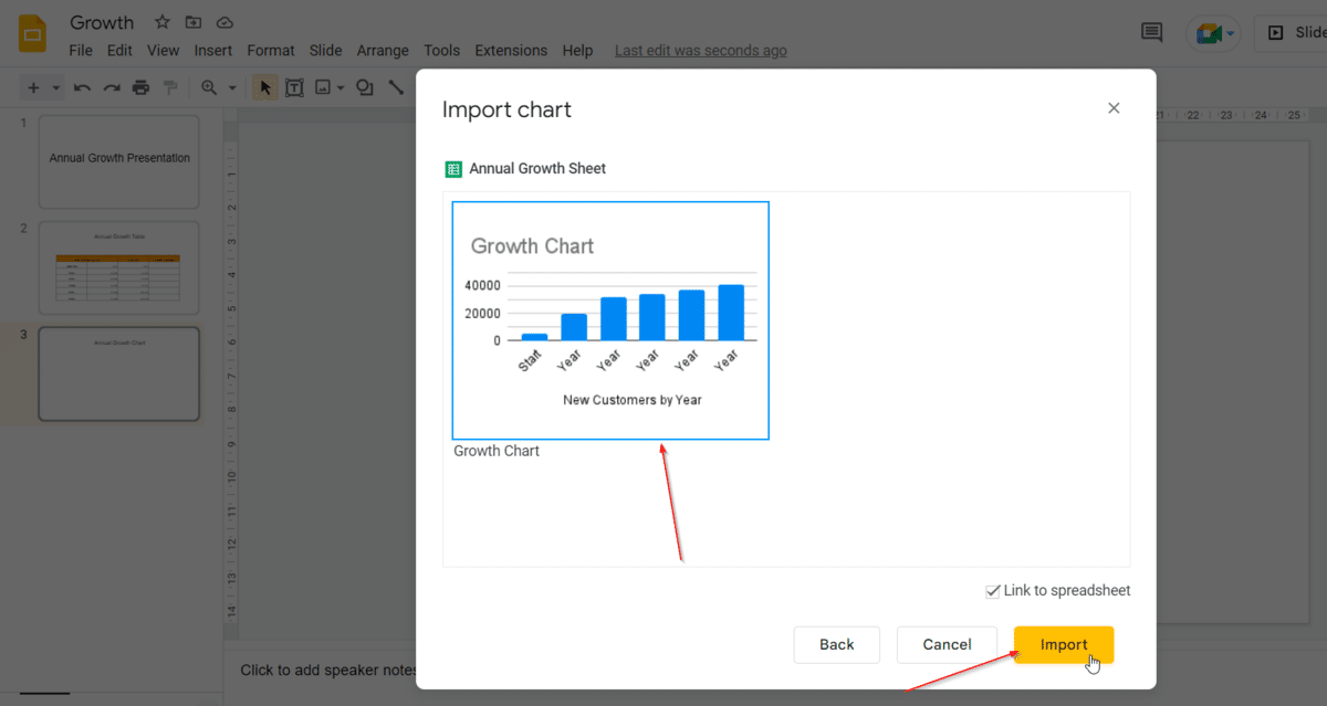 Import the chart