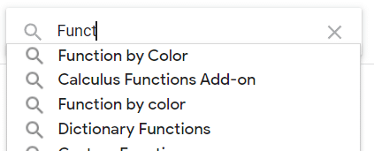 In the Add-ons window, type function by colour and click search