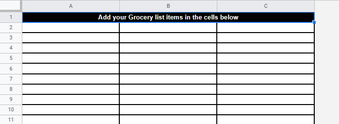 Items for the dropdown list