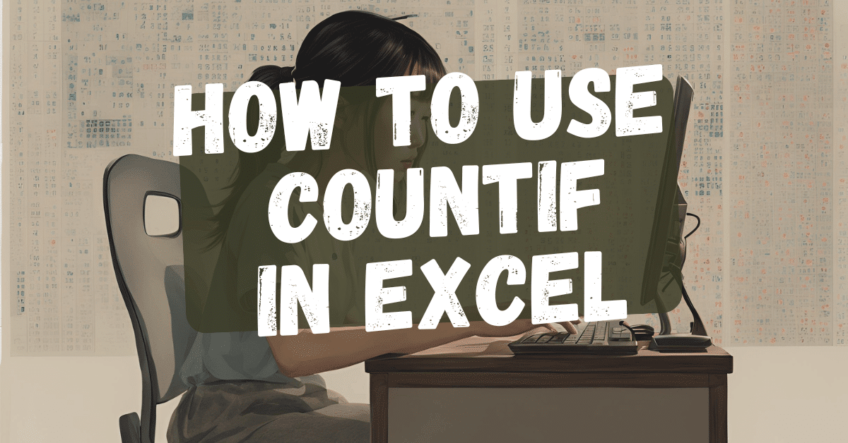 The COUNTIF function in Excel counts the number of cells in a range based on criteria you set.