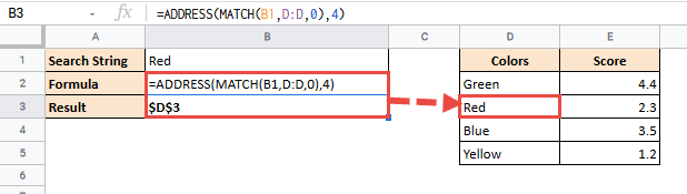 match function and address function combined