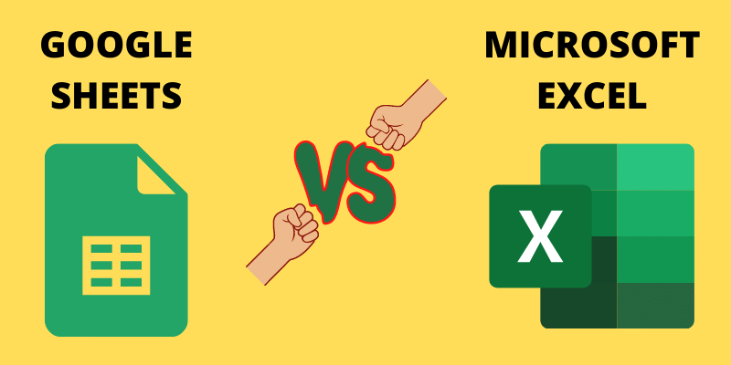 Microsoft Excel Vs Google Sheets