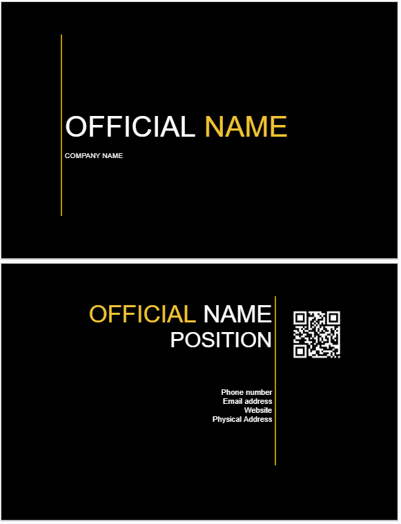 Modern business card template