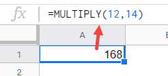 How to multiply in Google Sheets—Multiply formula to multiply two numbers