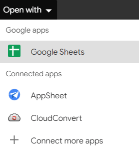 Convert Excel to Google Sheets—Open With Google Sheets