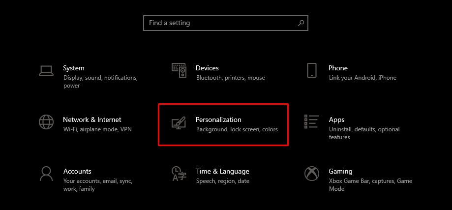 Computer settings personalization 