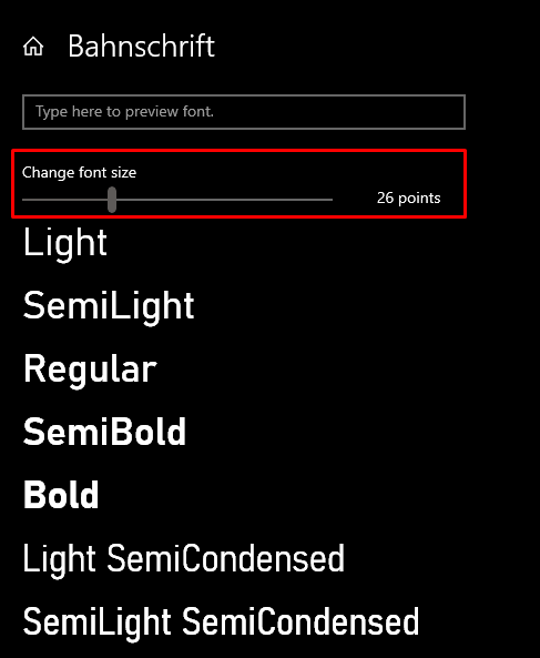 Customize chosen font style for Windows