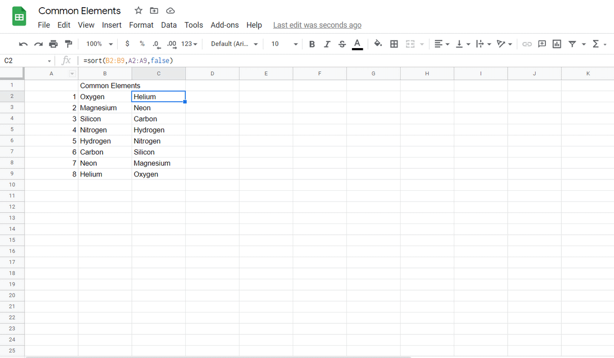 sort command google sheets