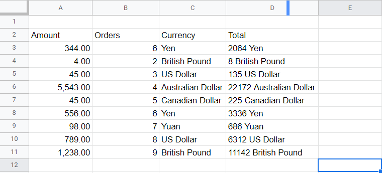 how to append text in google sheets