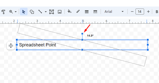 How to rotate text box in Google Docs