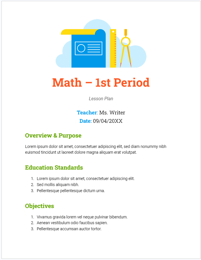 Playful lesson Plan example