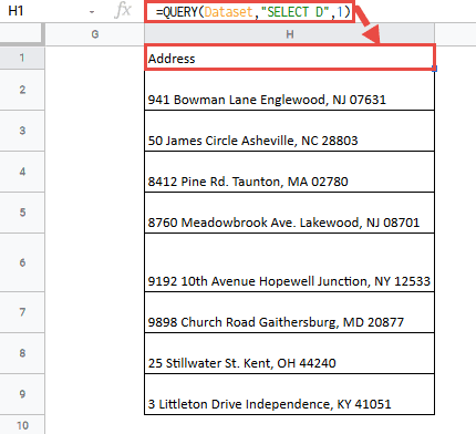 Query function example