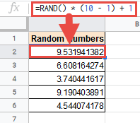 RAND with upper and lower limit