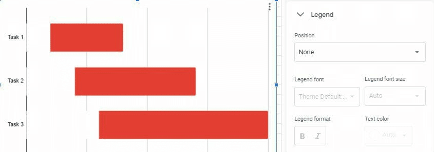 Removing the Legend from a Gantt Chart