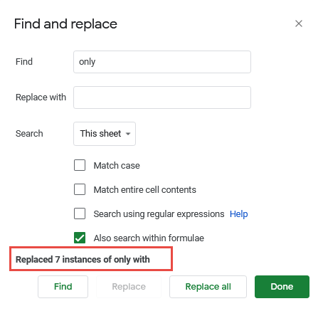 Replaced 7 instances of the word only