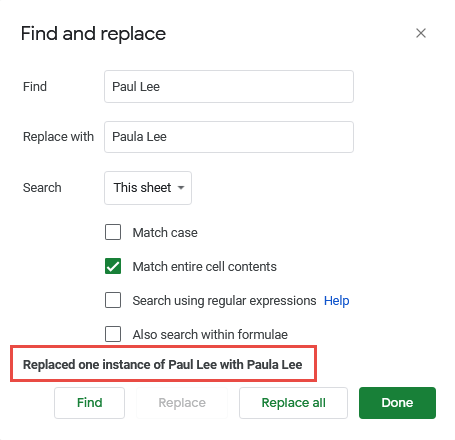 Replaced Entire Cell Contents