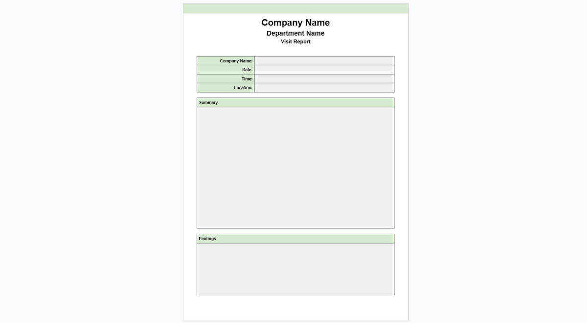 Report Template for Google Docs 2