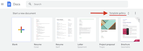 where are resume templates in google docs