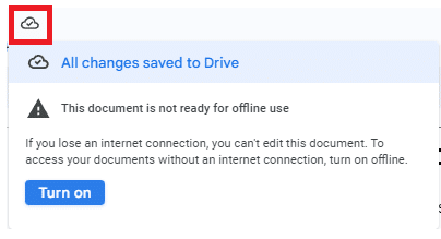 Save changes to drive