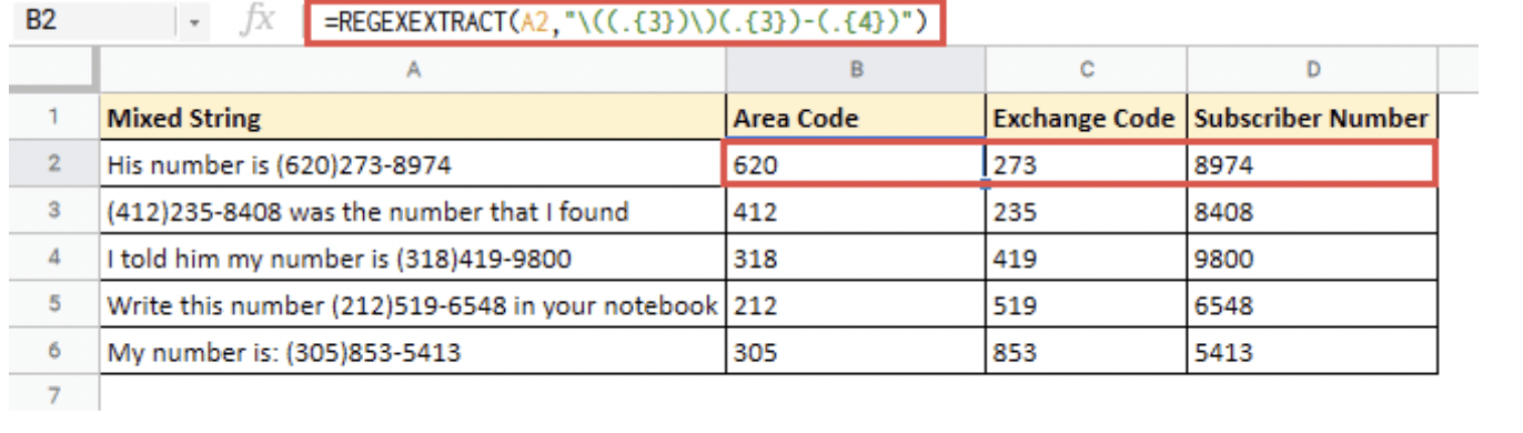 How to Extract Numbers From a String in Google Sheets