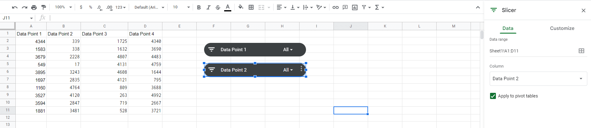 Copying and editing a slicer