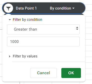 editing the filter on a slicer