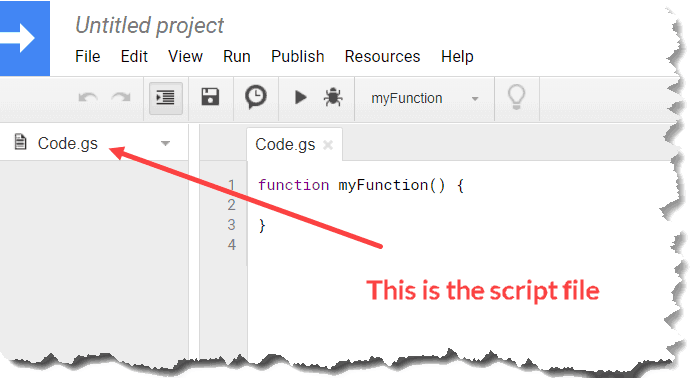 Script File in Google Sheets