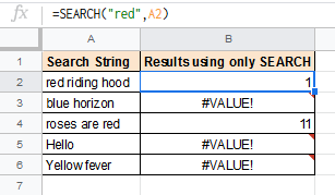 Search function to find a specific text