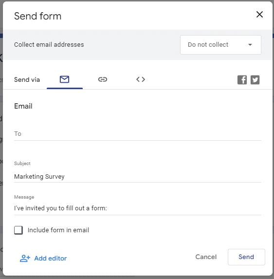 Send the form