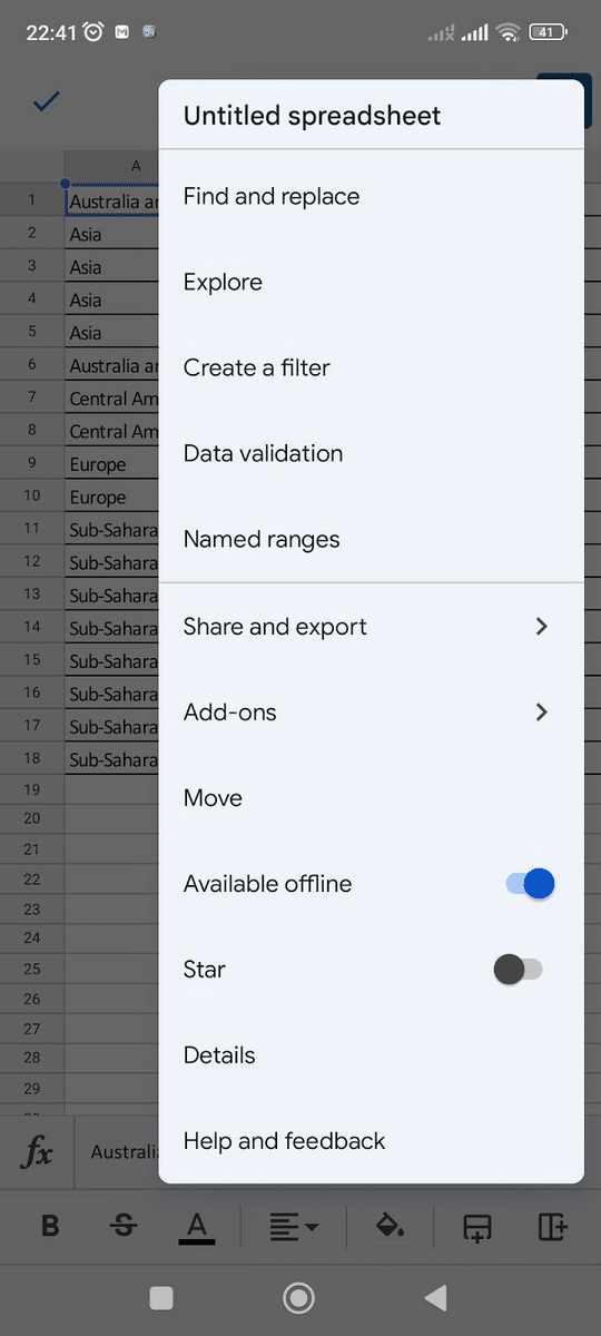 Sort options on mobile