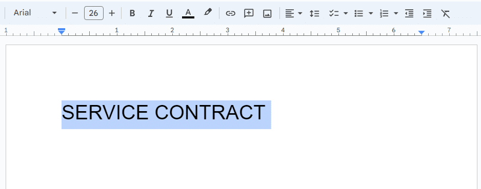 Start by giving your document a title.