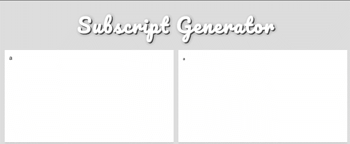 Subscript generator for Google Sheets