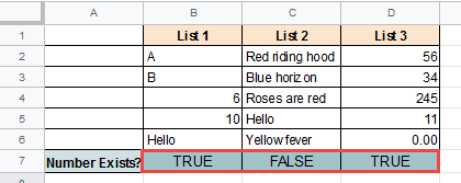 SUMPRODUCT and ISNUMBER Result