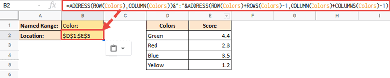 This formula can help you locate any named range