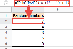 Truncating rand function result