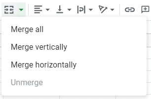 Types of merge options