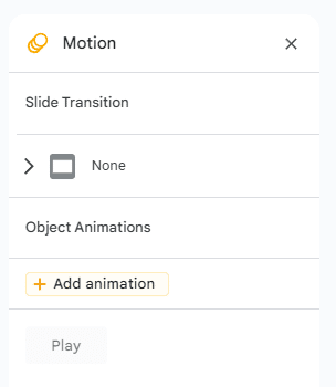 Under object animation, click Add animation