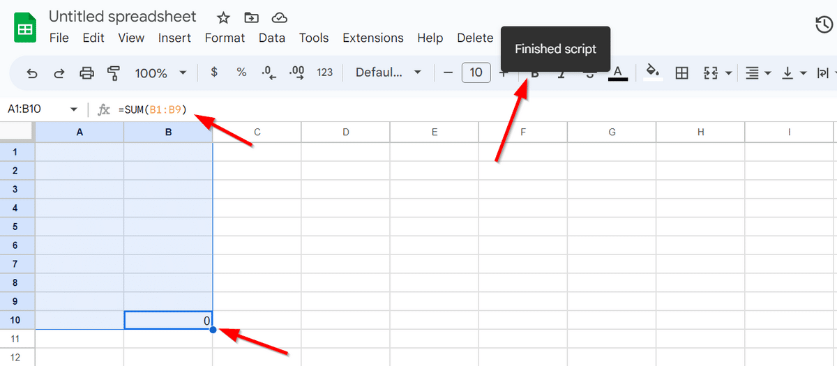 How to clear multiple cells in Google Sheets