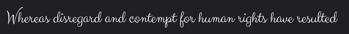 Sample text using Clicker Script font